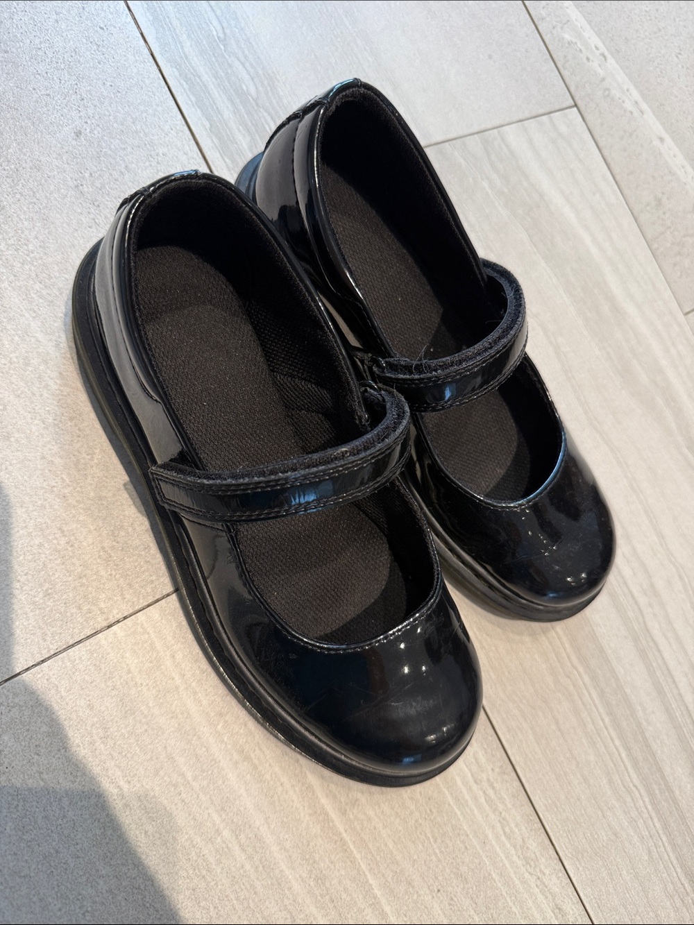 Dr. Martens Black Patent Mary Jane Kids Shoes